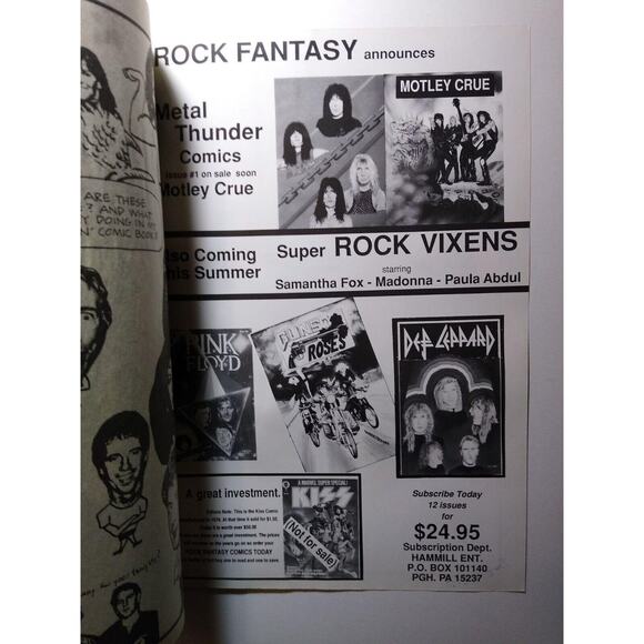 Sex Pistols Punk Rock Fantasy Comic July 1990 Johnny Rotten Sid Vicious UNUSED - Picture 10 of 10